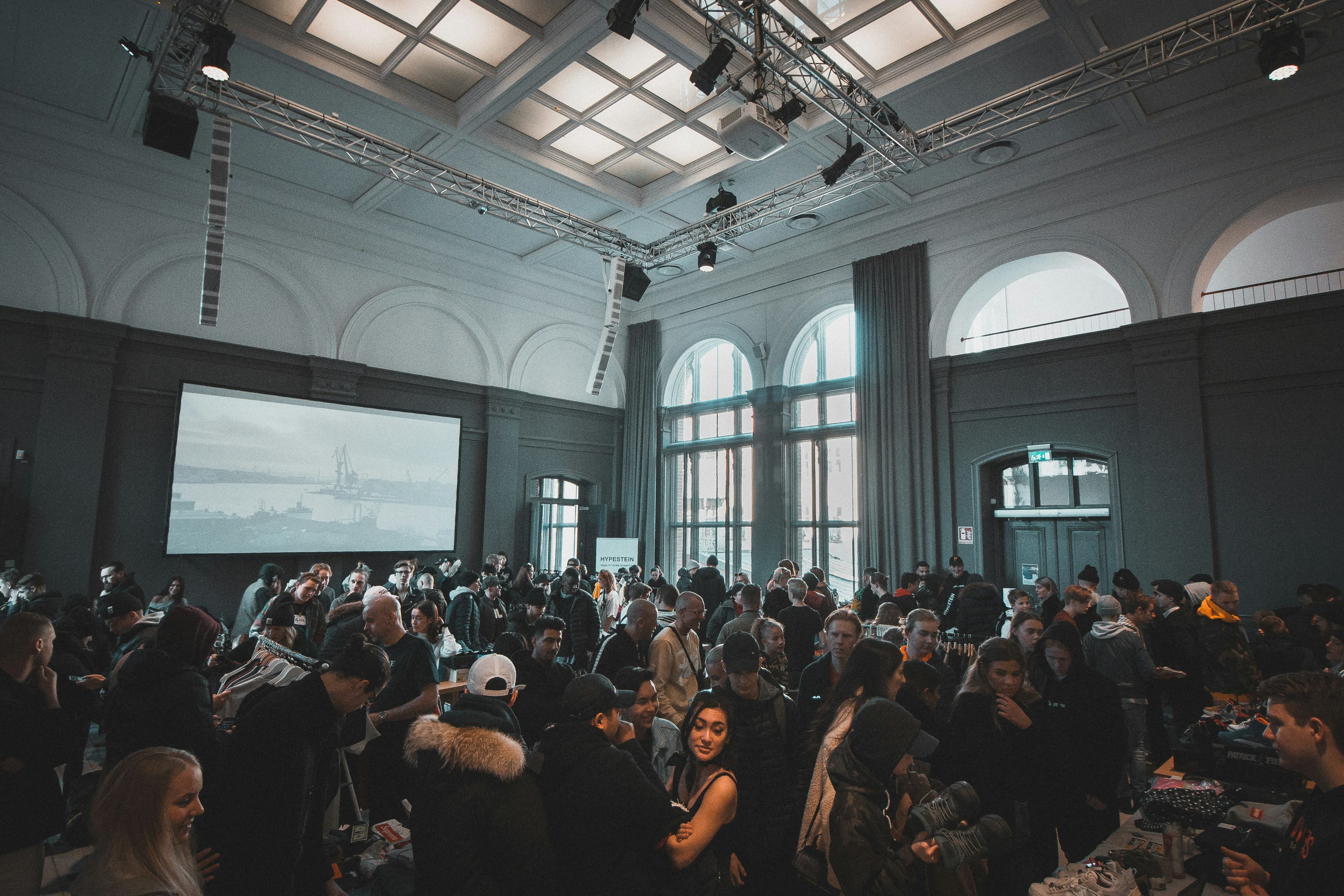 Attendees gathered at a corporate conference event